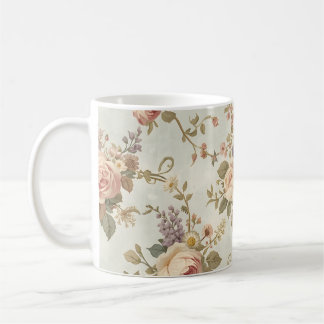 Mug Roses Romantiques & Guirlande de Fleurs Sauvages V