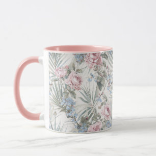 Mug Roses Roses Roses Roses Et Bleues Oublier-Moi-Nots