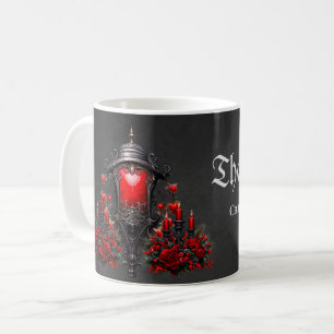 Mug Roses rouges étonnantes et conception de la porte