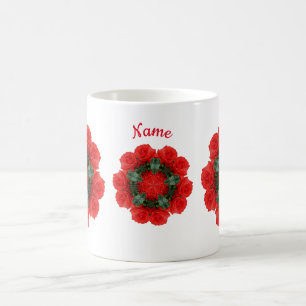 Mug Roses rouges Fleur Art Personnalisé