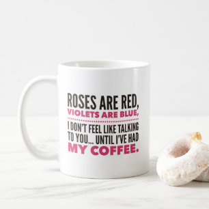 Mug Roses sont rouges, violets bleus, poème amusant t