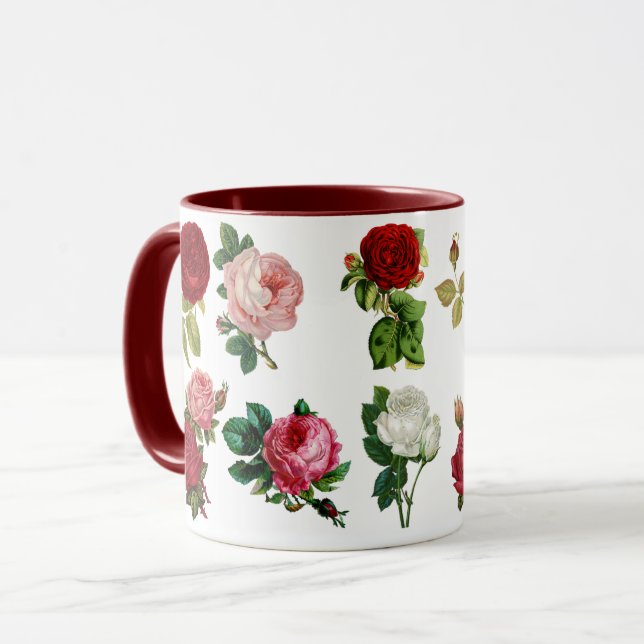 Mug roses vintages (Devant gauche)