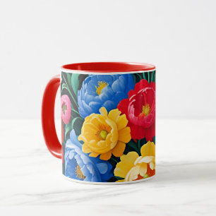 Mug Roses vives et colorées