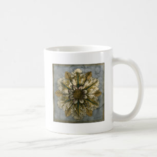 Mug Rosette décorative Demask sur Arrière - plan gris