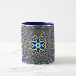 Mug Rosette géométrique mandala Fractale rétro Hippie 