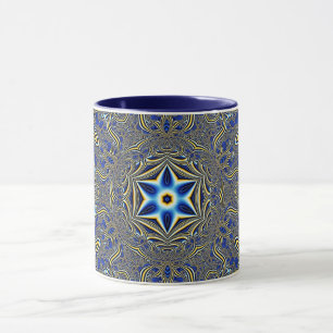 Mug Rosette géométrique mandala Fractale rétro Hippie