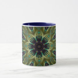 Mug Rosette géométrique mandala Fractale rétro Hippie 
