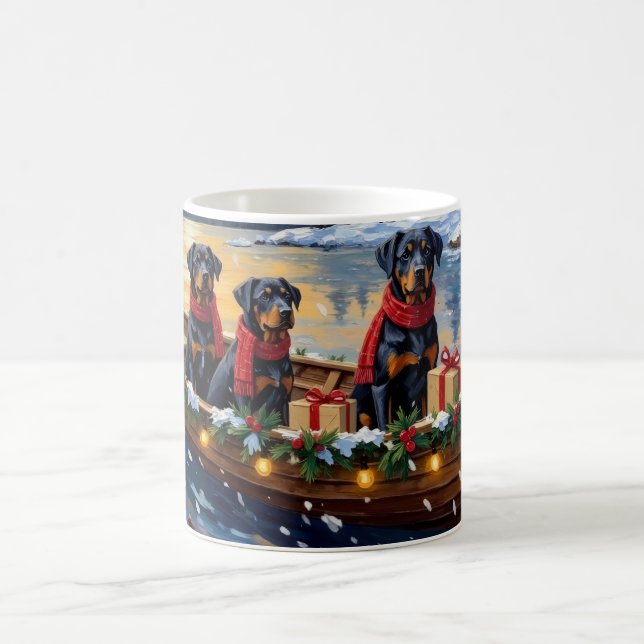Mug Rottweiler Christmas Boat Holiday (Centre)