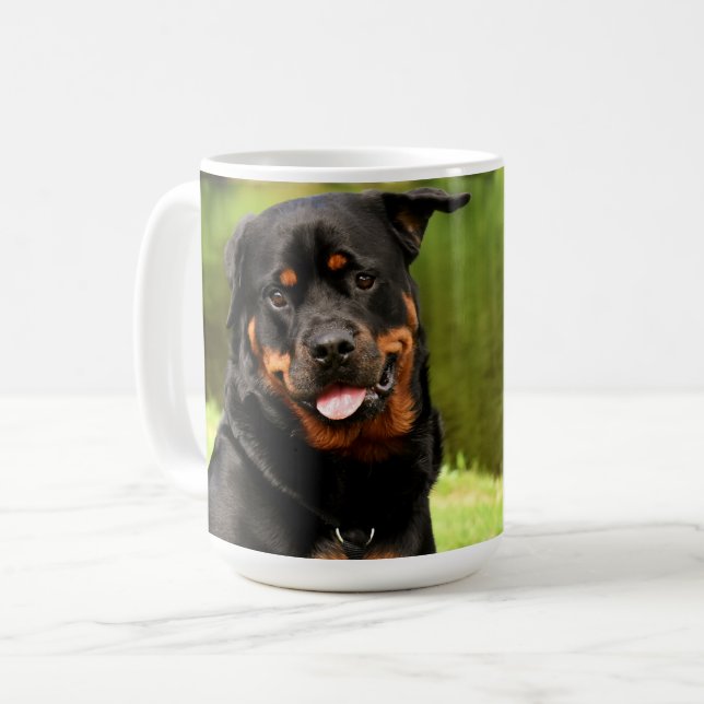 Mug Rottweiler heureux (Devant gauche)