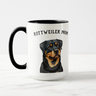 Mug Rottweiler Illustration mignonne Amoureux des chie