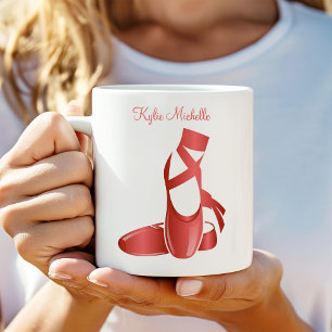 Mug Rouby Red Ballet Chaussures avec nom Danse