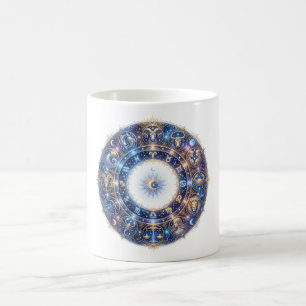 Mug Roue du zodiaque céleste avec 12 signes astrologiq