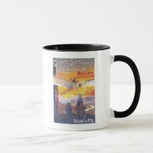 Mug Rouen, France - Pilote et Avion