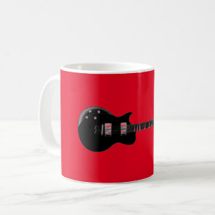 Mug Rouge Black Pop Art Guitare électrique