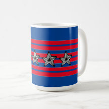 Rouge Blanc Bleu Starfish n Stripes Patriotique