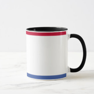 Mug rouge, blanc et bleu