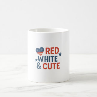 Mug Rouge, blanc & mignon - Conception de bébé patriot