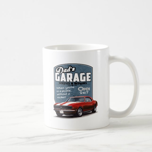 Mug Rouge Camaro du garage du papa (Droite)