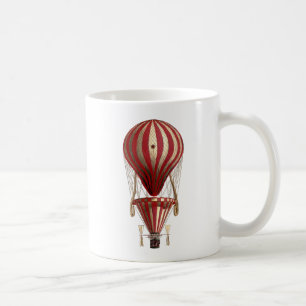 Mug Rouge chaud à gradins d'impression de ballon à air