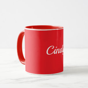 Mug Rouge, couleur rouge uni MODÈLE, personnalisable,