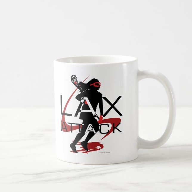 Mug Rouge d'attaque de LAX de filles de lacrosse (Droite)