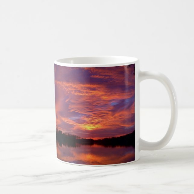 Mug Rouge de coucher du soleil (Droite)