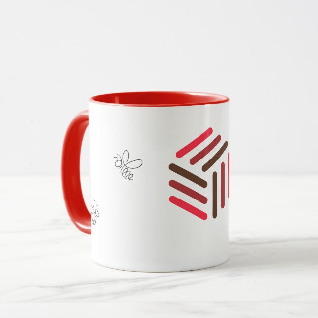 Mug rouge de l'apiculteur (Devant gauche)