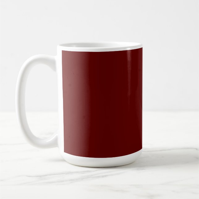 Mug Rouge de Noël, rouge solide, rouge profond, rouge  (Gauche)
