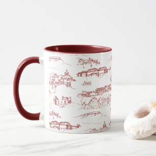 Mug Rouge et blanc de Chattanooga Toile
