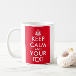 Mug Rouge et blanc Gardez le calme et continuer