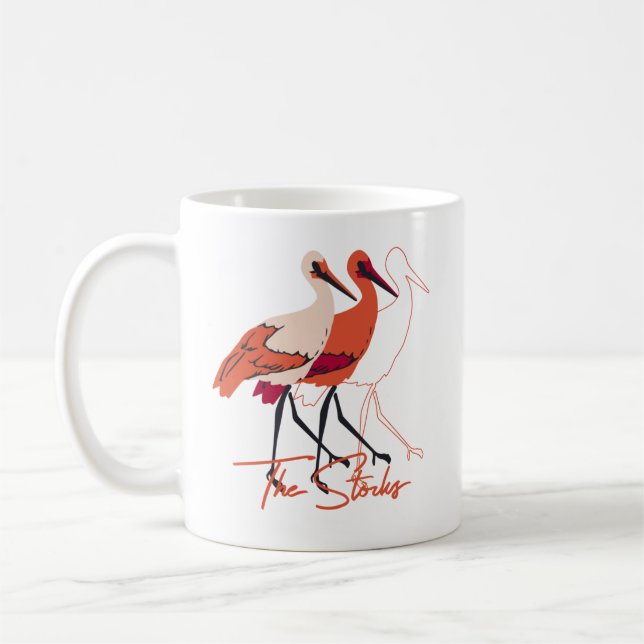 Mug Rouge et blanc Les cigognes (Gauche)