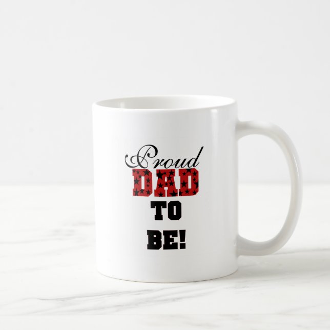 Mug Rouge et Noir Fier Papa d'être tshirts et cadeaux (Droite)