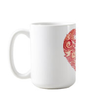 Rouge Floral Ancien Coeur Saint-Valentin Classique