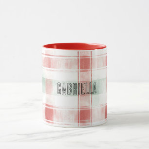 Mug Rouge Menthe Poivre de Menthe Mocha Rayures à Carr