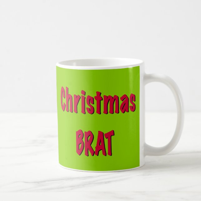 Mug Rouge Noël Et Vert Bras (Droite)