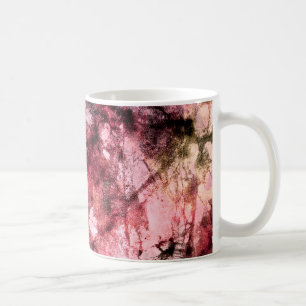 Mug Rouge noir grunge peinture abstraite brosse art mo