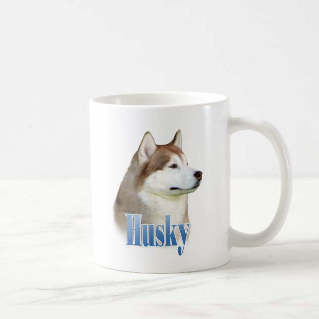 Mug Rouge Sibérien Husky Nom (Droite)