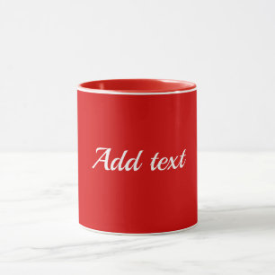 Mug Rouge sur Modèle rouge, Texte blanc,