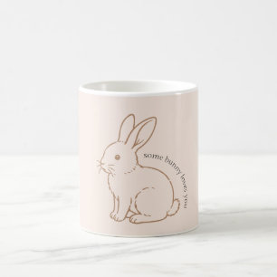 Mug Rouge Un Lapin T'aime Esquisse