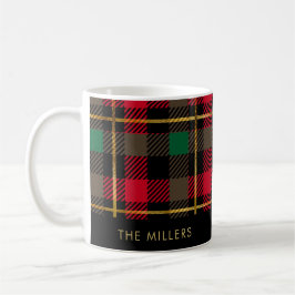 Mug Rouge Vert Tartan Plaid Noël