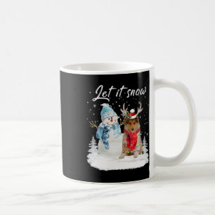 Mug Rough Collie Père Noël Chien Noël Snowman Xmas Paj