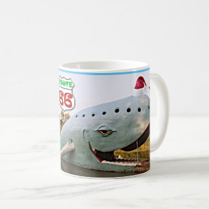 Mug Route 66 Catoosa Blue Whale Christmas Santa Hat