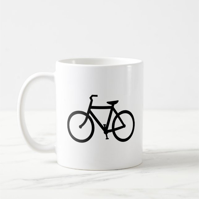 Mug Route de Vélo Noir (Gauche)