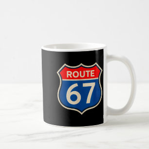 Mug Route Rétro 67 Mème Six Sept Aura Énergie Numéro 6
