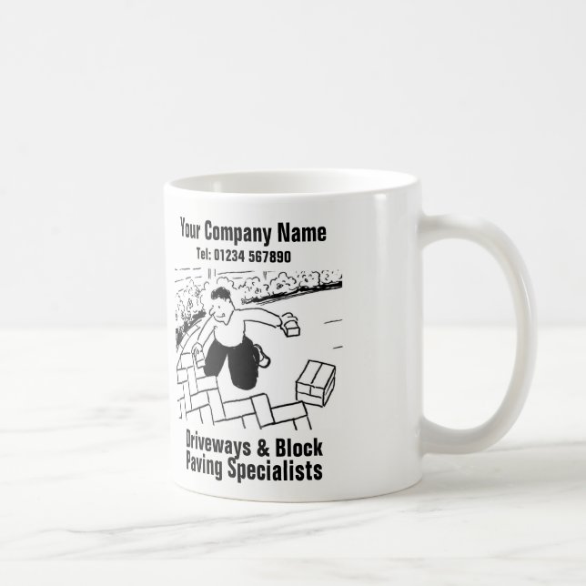 Mug Routes et pavage de blocs Cartoon. (Droite)
