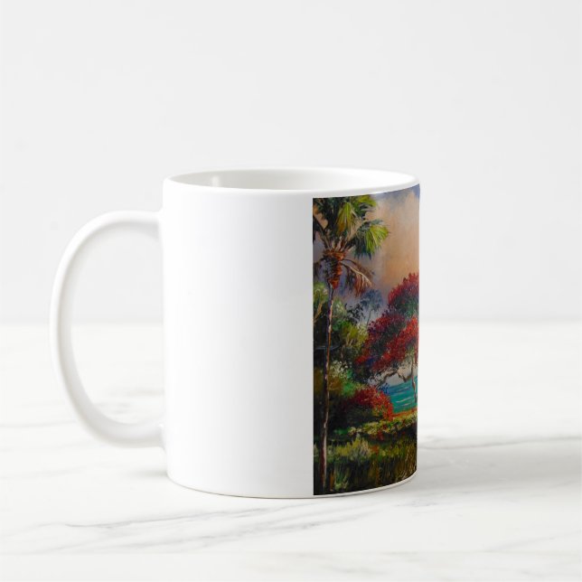 Mug Royal Poinciana Tree & Boat par Mazz (Gauche)
