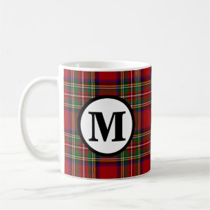 Mug Royal Stewart Tartan Plaid Scottish Clan Monogram