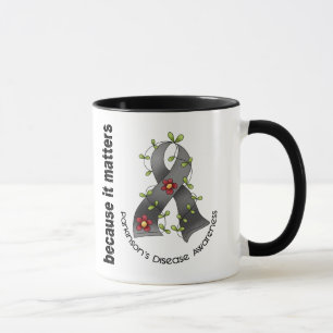 Mug Ruban 3 de fleur de la maladie de Parkinsons