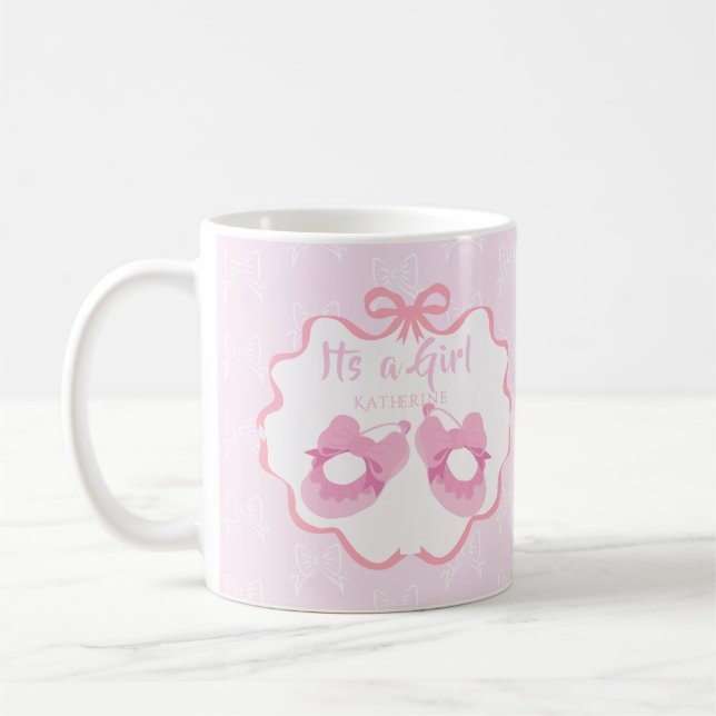 Mug Ruban à nœud C'est une fille (Gauche)