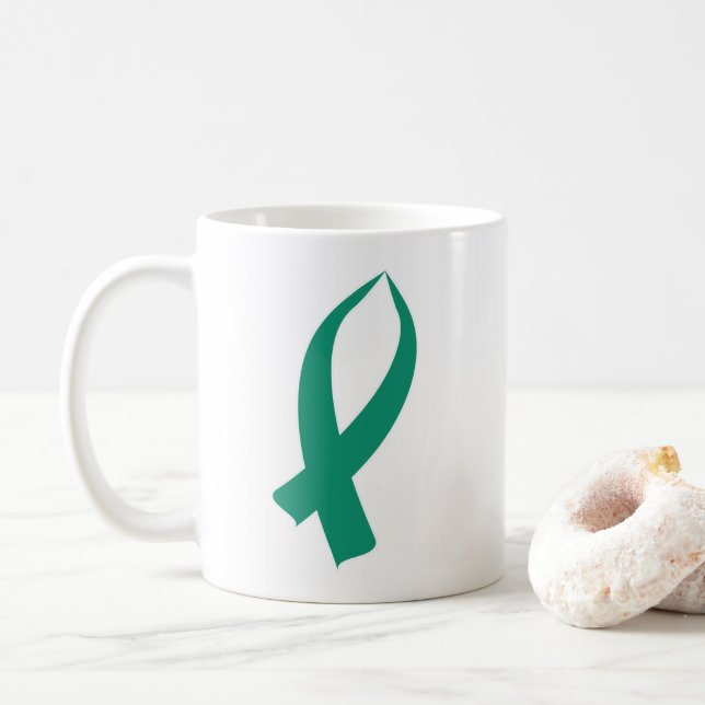 Mug Ruban de conscience (Teal) (Avec donut)